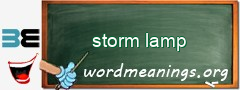 WordMeaning blackboard for storm lamp